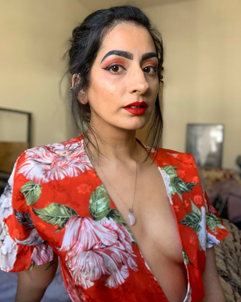 image of the british onlyfans model natural indian beauty with username @brownandhairy